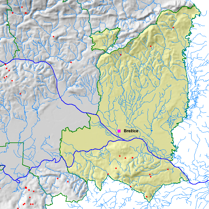 Dolenjske jame po občinah.