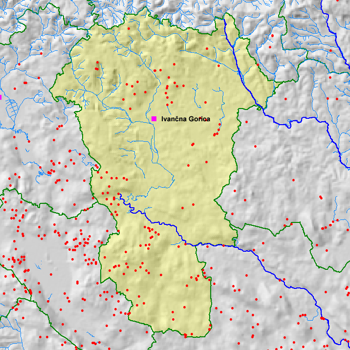 Dolenjske jame po občinah.