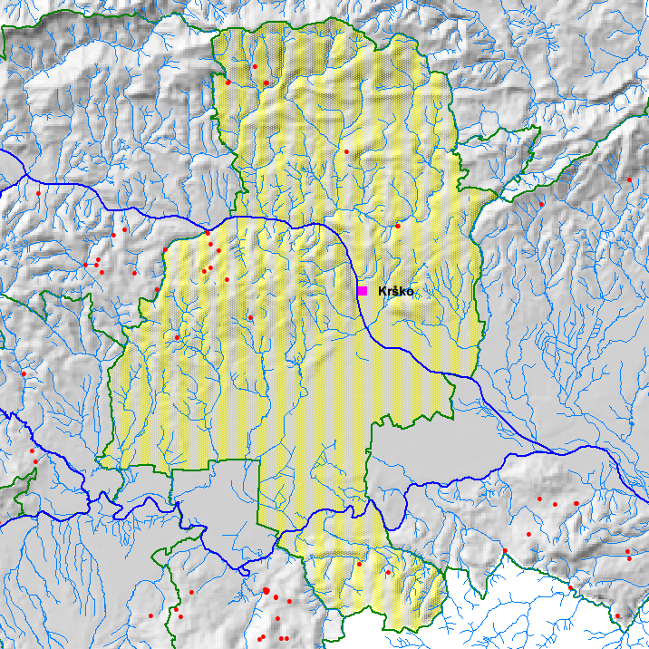 Dolenjske jame po občinah.