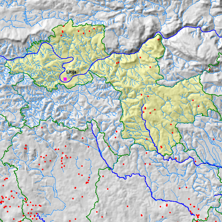 Dolenjske jame po občinah.