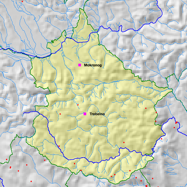 Dolenjske jame po občinah.