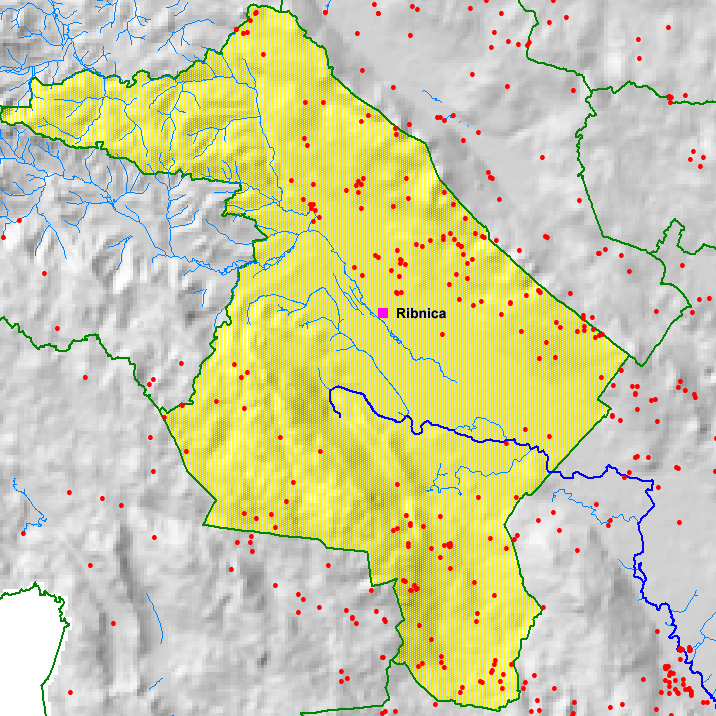 Dolenjske jame po občinah.