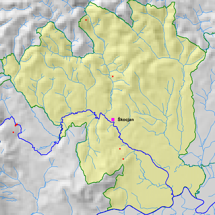 Dolenjske jame po občinah.