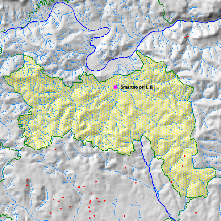 Dolenjske jame po občinah.