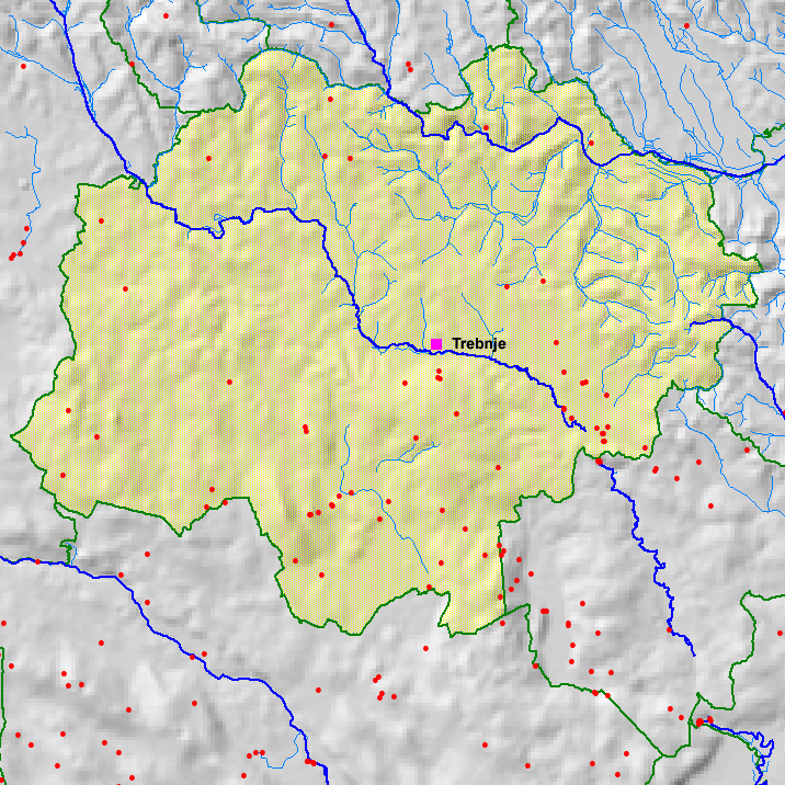 Dolenjske jame po občinah.