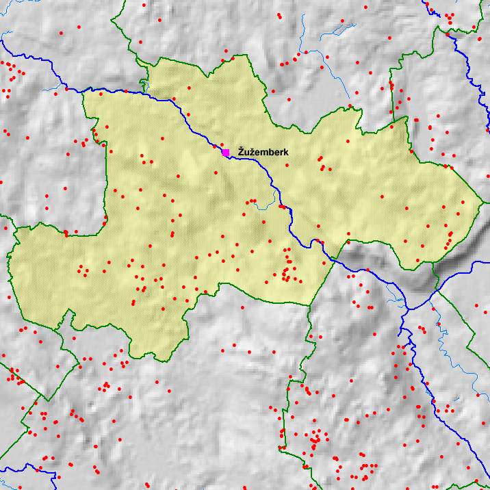 Dolenjske jame po občinah.